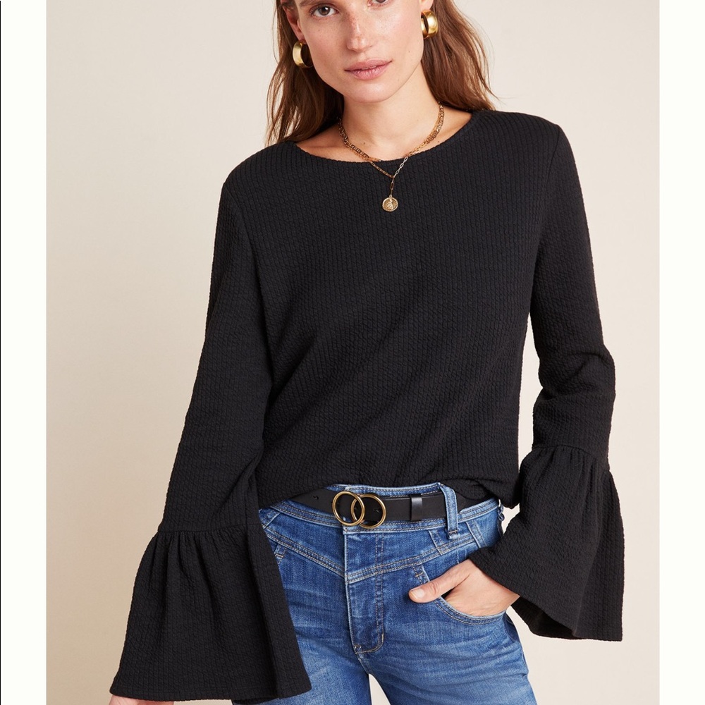 Anthropologie Bell Sleeved Knit Top